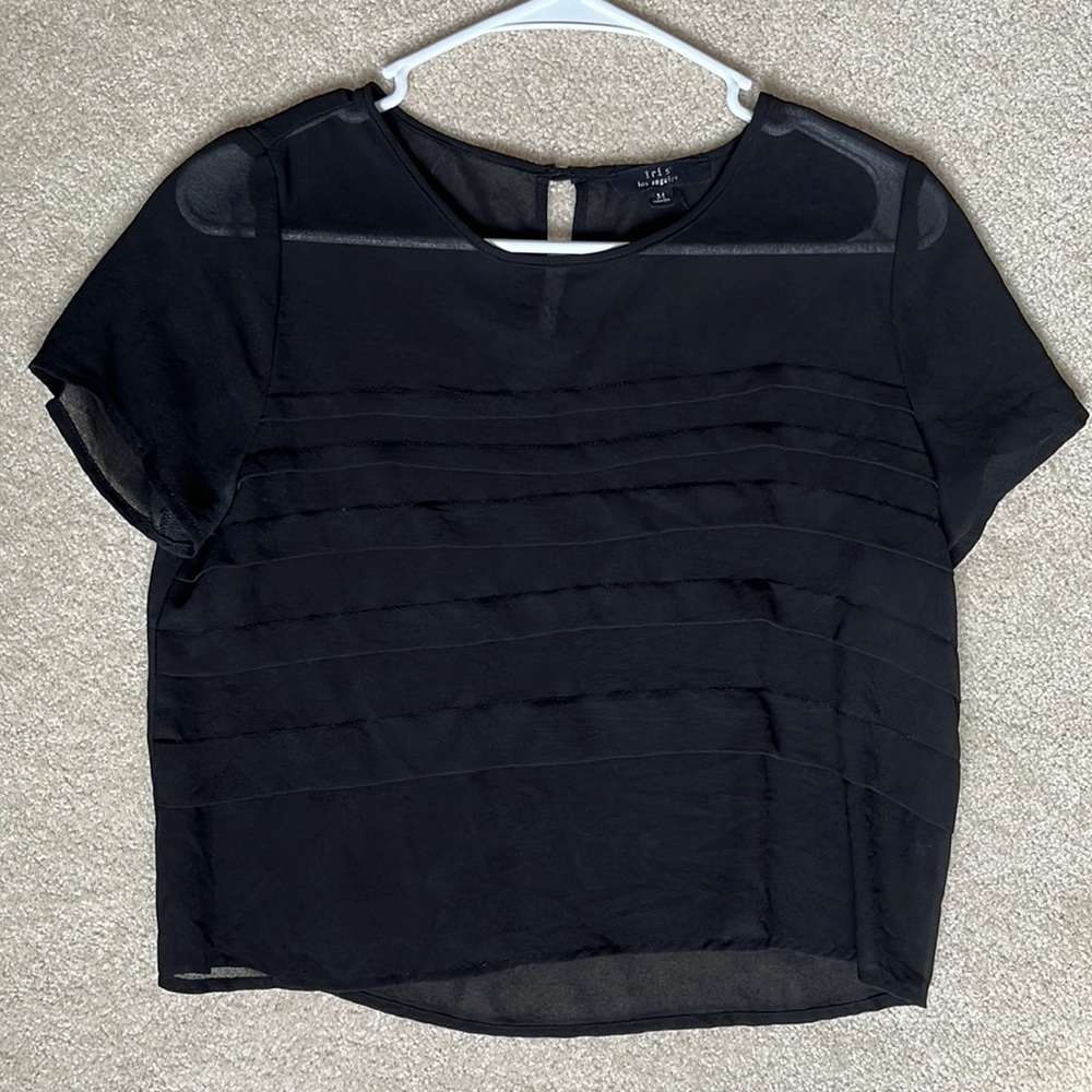 Sheer black crop top